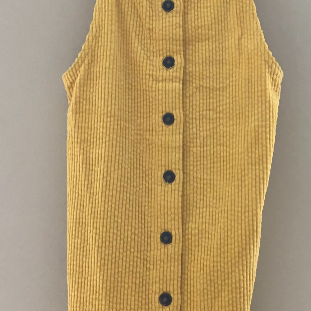 Novogratz Girls Yellow Corduroy Sleeveless Dress Size US 8